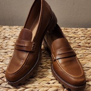 Madewell Tan Leather Loafers